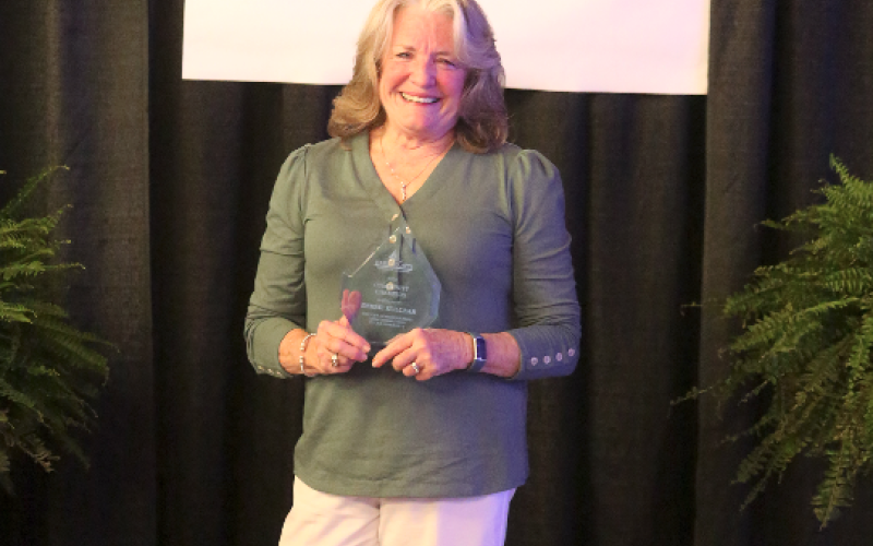 Debbie Kulcsar was recognized as  the Community Champion at the Hart County Chamber of Commerce banquet Feb. 21.