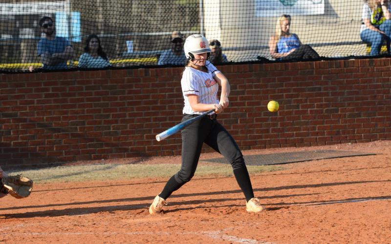 Junior Kinsley Duncan went 2-4 with two runs in the 11-10 walk off win over the Lady Dragons of Jefferson March 12. (Photo/Benjamin London)