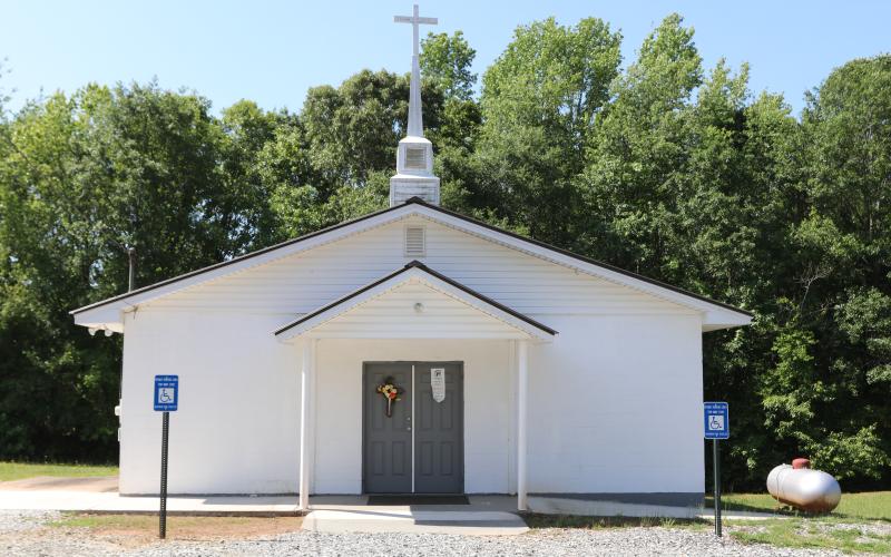 Harmony Grove Missionary Baptist Church, located at 775 Merritt Road, Canon, still hosts Sunday service every week with about 10 congregants. The church has had two previous locations torn down, erasing centuries of history. (Photo/Adriana Cascio)
