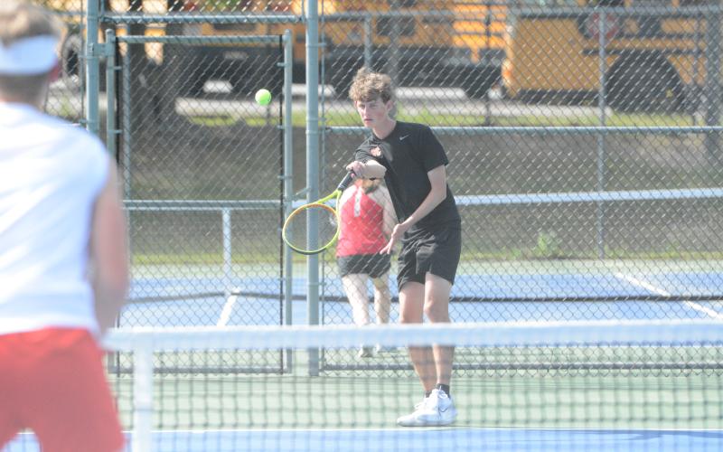 Senior boys tennis player, Jackson Daniel, makes the Top 7 for “Most Positive” Athlete for the Northeast Georgia Region. (Photo/Benjamin London)