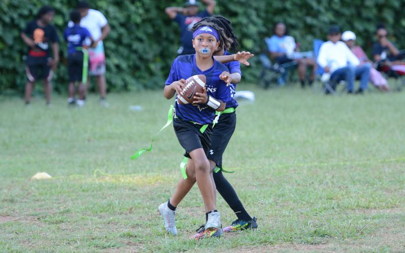 Close to 200 players have competed in season two of NFL Flag Football at the Bell Family YMCA in Hartwell. Teams that are participating this year are the Raiders, Jaguars, Lions, Cowboys, Panthers, Broncos, Falcons, Rams, Ravens, Chiefs and Bills. (Photo/Benjamin London)