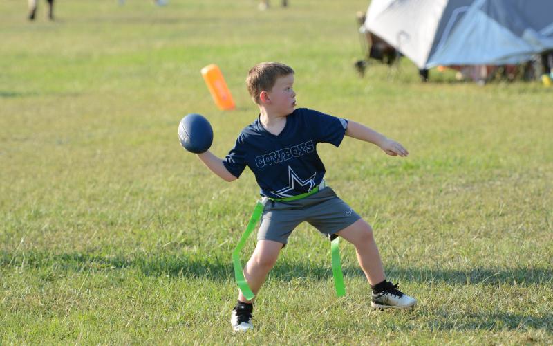 Close to 200 players have competed in season two of NFL Flag Football at the Bell Family YMCA in Hartwell. Teams that are participating this year are the Raiders, Jaguars, Lions, Cowboys, Panthers, Broncos, Falcons, Rams, Ravens, Chiefs and Bills. (Photo/Benjamin London)