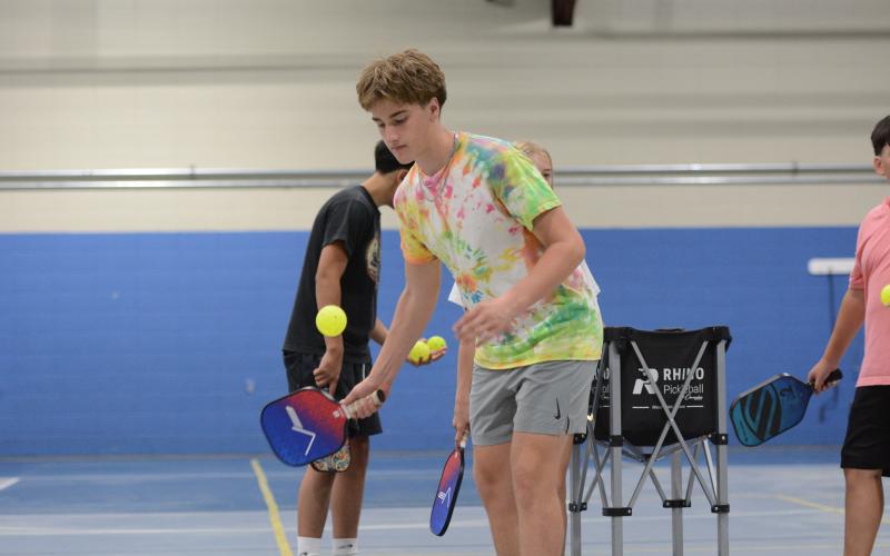 10 campers were learning the fundamentals of the fast growing sport in the world at Pickleball Camp July 21-25. (Photo/Benjamin London)