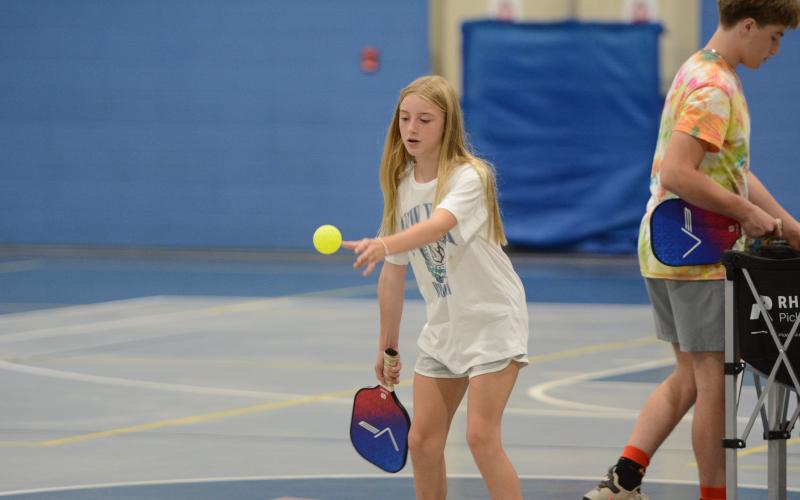 10 campers were learning the fundamentals of the fast growing sport in the world at Pickleball Camp July 21-25. (Photo/Benjamin London)