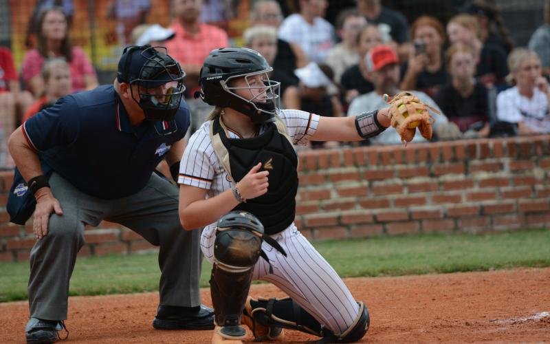 Junior catcher Erika Royston earns Athlete of the Week. (Photo by London)