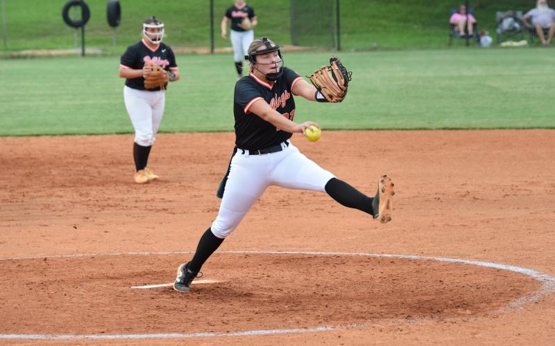 Softball’s junior pitcher Chesnee Strickland earns Athlete of the Week. (Photo by Shane Scoggins)