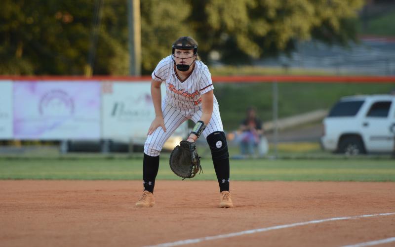 Softball’s senior infielder Kinsley Duncan earns Athlete of the Week. (Photo by Benjamin London)
