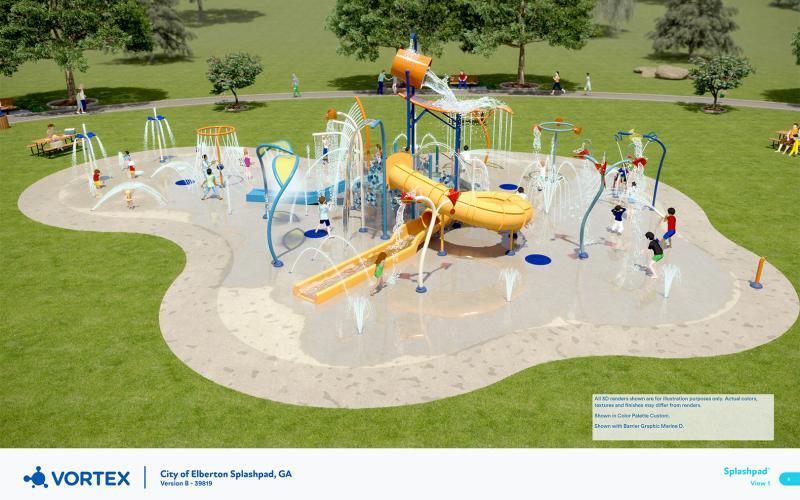 The city council intruduced the idea of a splash pad coming to Hartwell, but has much planning and approval to do. Mayor Brandon Johnson referenced the splash pads in neighboring cities, such as Lavonia and Elberton.(Graphic courtesy of Splash Island in Elberton)