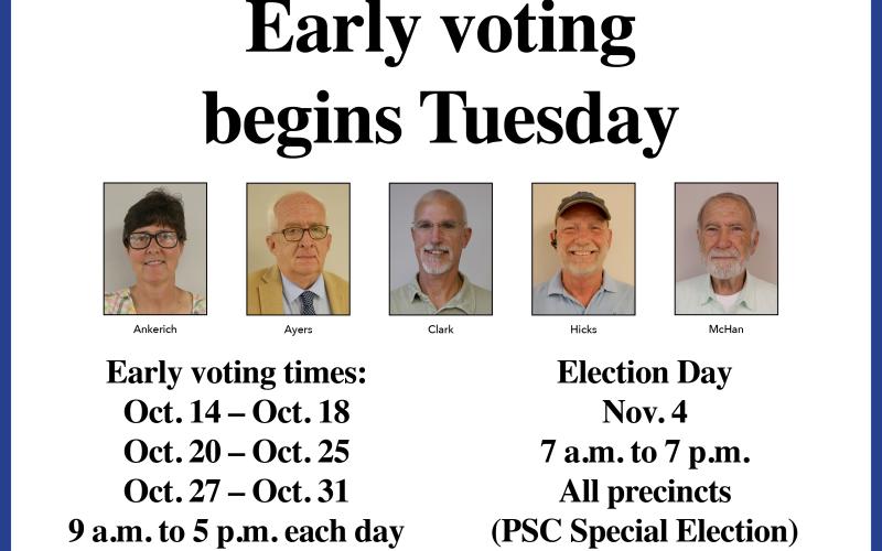 Candidates on the City of Hartwell's general municipal election ballot  include Tray Hicks and Kay Ankerich for Hicks’ seat and Jerry McHan, Randy Clark and Stephen “Doc” Ayers for the seat currently held by Dan Leard.
