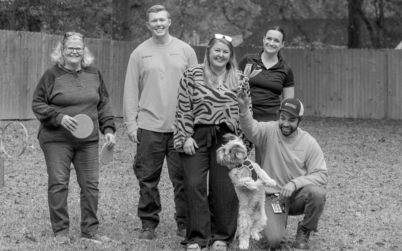 In recognition of Domestic Violence Awareness Month in October, Purina, through the Purple Leash Project, helped to bring a dog park to the Northeast Georgia Council on Domestic Violence shelter that includes benches and interactive equipment for both pets and owners to enjoy while seeking shelter. Photo submitted by Lauren Baker.