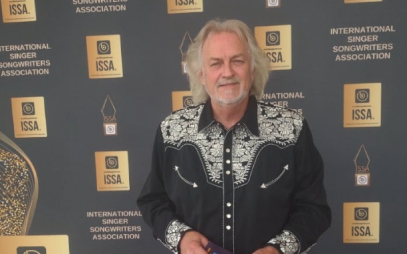Steve Coughlin poses at the 2025 International Singer Songwriters Association awards. The group received several nominations, including Band of the Year and Band Single of the Year. Courtesy photo from Steve Coughlin.
