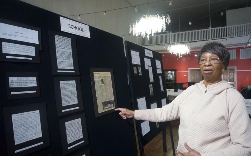 Historian Loretta King's Black History Month exhibit is open at the Hartwell Art Center through Feb. 15. A celebration reception will be held tonight at 6 p.m. Photo by Madison Linton.