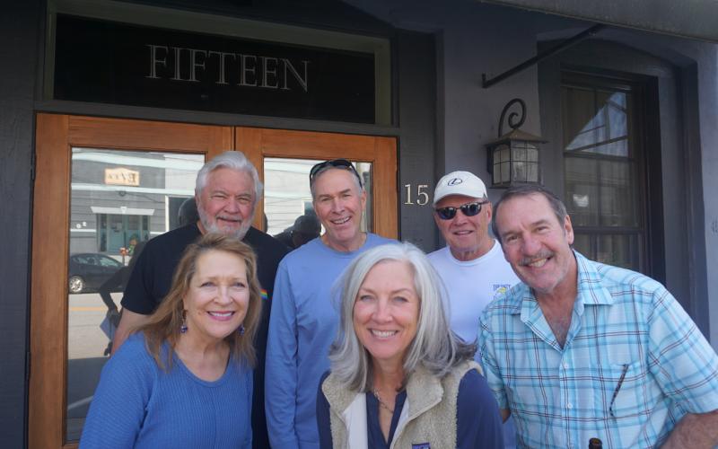 Refried Band members include (front row, L-R) Dixie Dennis, Tina Howard and Rick Jones; (back row, L-R) Wayne Bailey, Bill Pratt and Chuck Williams. Not pictured is Zack Hyde. Photo by Madison Linton.