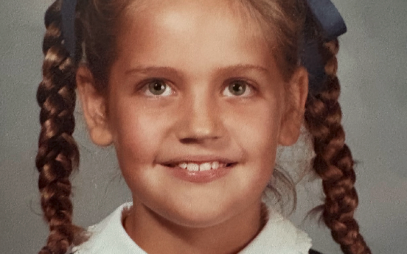 Emily was born in 1976, between her brothers, Alan and Eric. They loved teasing her and pulling her pigtails. Photo submitted by Dink NeSmith.