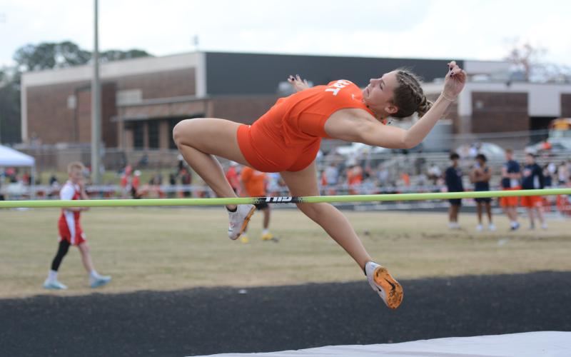 The Track Dogs’ senior athlete Madi Bennett earns Athlete of the Week. Photo by Benjamin London.