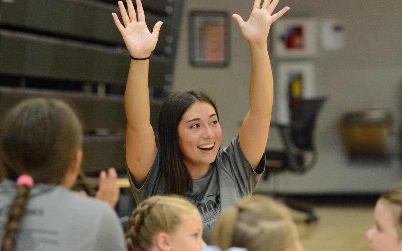 Close to 30 campers grew in the game of volleyball with the help of current and former Hart County players and coaches at the annual Youth Volleyball Camp July 9-10. Photos by Benjamin London.