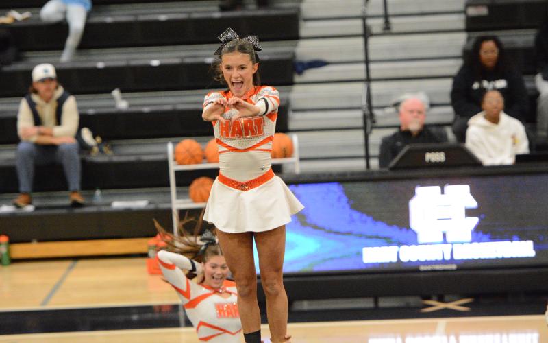 Senior cheerleader Hannah Jo Coker earns Athlete of the Week. Photo by Benjamin London.