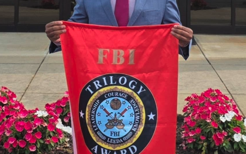 Lt. Darin Rucker of the Hartwell Police Department recently earned the FBI-Law Enforcement Executive Development Association Trilogy Award. Photo submitted by Darin Rucker.