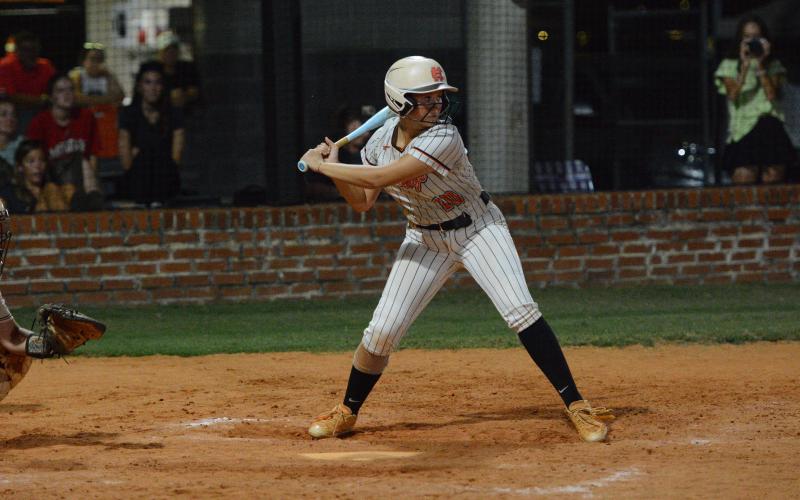 Softball’s freshman outfielder Peyton Jordan earns Athlete of the Week.  Photo by Benjamin London.