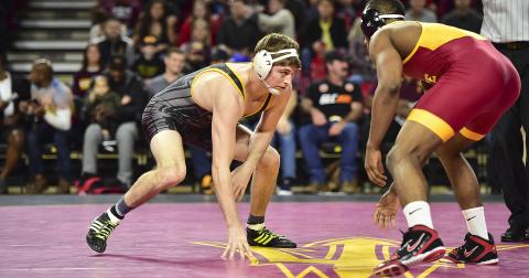 New Hart County wrestling coach Preston McCalmon competes during his time at Arizona State University.