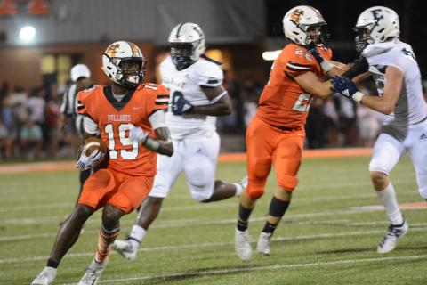 Hart County's Malachi Thomas looks for running room on Aug. 23 against Elbert County. 