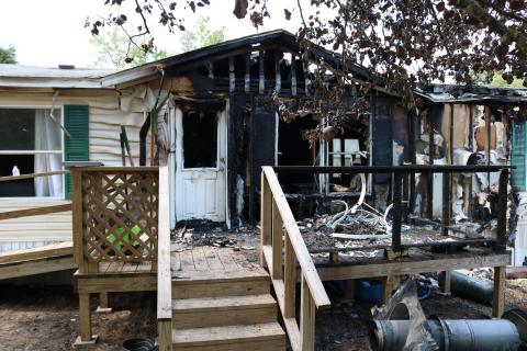 Sunshot by Grayson Williams — Scott and Jennifer Brown’s home on Christmas Tree Road burned on Sunday. Community donations for the family are being taken at Pinnacle Bank. 