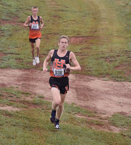 Hart County’s Samuel Garringer runs in Carnesville last week during a cross country meet in Franklin County. Photo by Shane Scoggins/ Franklin County  Citizen-Leader
