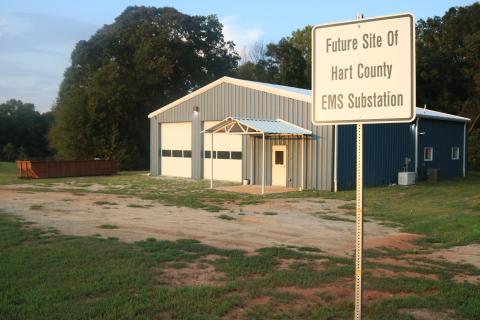 Sunshot by Grayson Williams — The Crossroads EMS substation on Lavonia Highway is nearing completion after months of not being used, officials said. 
