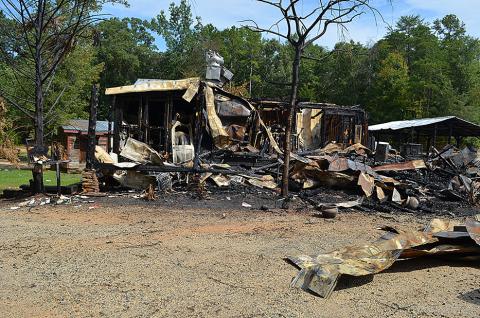 Photo subitted — The Lake House Tavern burned on Aug. 31. Investigators are now seeking answers as to how the fire started. 