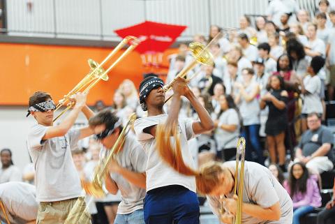 Sunshot by Michael Hall — The Hart County band performs at the pep rally in 2018 that replaced the rained out homecoming parade. 