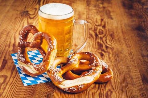 Beer and pretzels