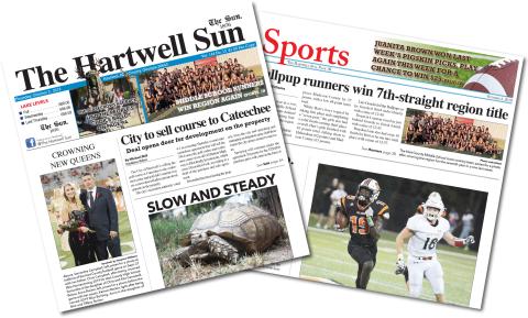 The Oct. 3 edition of The Hartwell Sun is available now. 