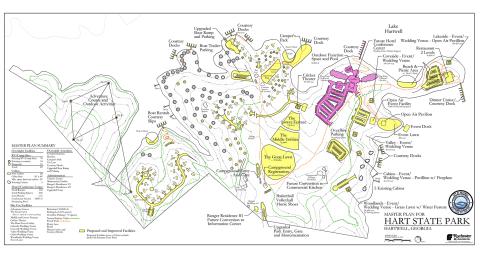 The master plan for the rethought Hart State Park.