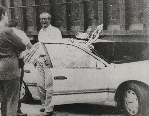 Harry Hannah walked away from a car accident unscathed