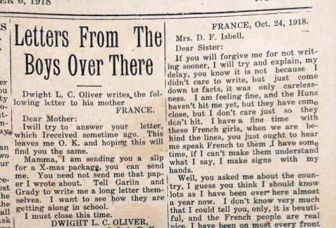 The Dec. 6, 1918 edition of The Hartwell Sun
