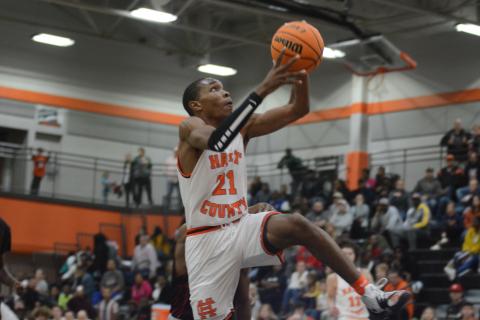 Sunshot by Grayson Williams - Hart County’s Shone Webb goes up for a dunk in the Bulldogs’ 70-45 victory over Morgan County at Hart County High School on Dec. 6. 