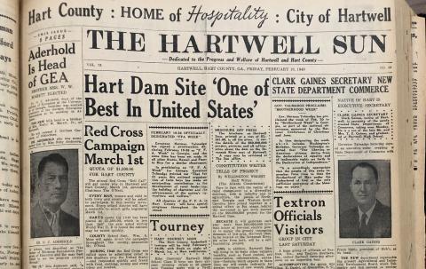 The Hartwell Sun in 1949