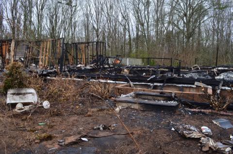 Photo submitted - The house at 998 Zipps Road is shown after it was destroyed by a fire on Feb. 28.