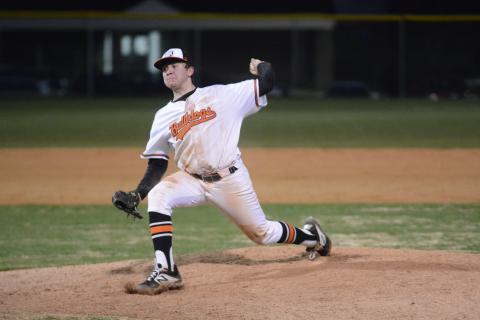 Sunshot by Grayson Williams - Hart County pitcher J.P. White deals from the mound Friday at Saye Field where the Bulldogs rallied to beat Stephens County 7-4.