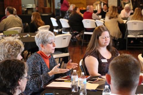 Photo submitted Participants in a Hart County Archway Partnership discuss issues recently. 