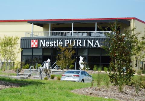 Sunshot by Michael Hall — The main entrance of the Nestlé-Purina facility in Hartwell is pictured. 