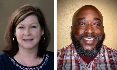 Karen Martin, left. Brad Goss, right.