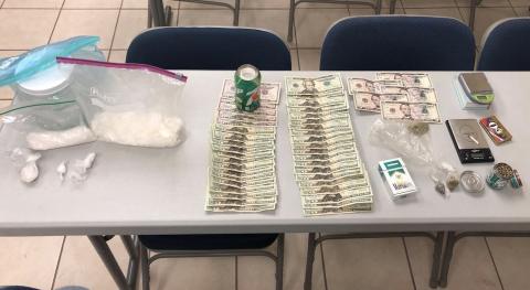 Photo submitted - Drugs and money seized from a house on Rowland Hill Road are shown. 