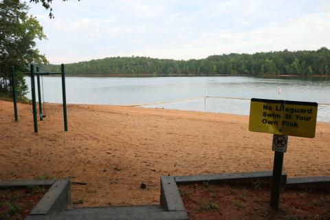 A beach at Payne’s Creek Campground