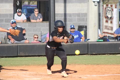 Sunshot by Grayson Williams Zoe Brock bunts during a Sweet 16 matchup between Hart County and Ringgold on Oct. 23.