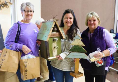 Pictured are Vicki Hilley, Pam Isbell and Lisa Baker at the 2019 Holiday Bazaar.