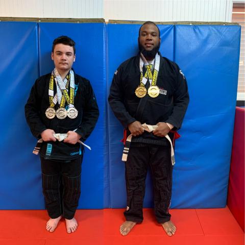 Noah Wyckoff, left, and Teven Morrison, right