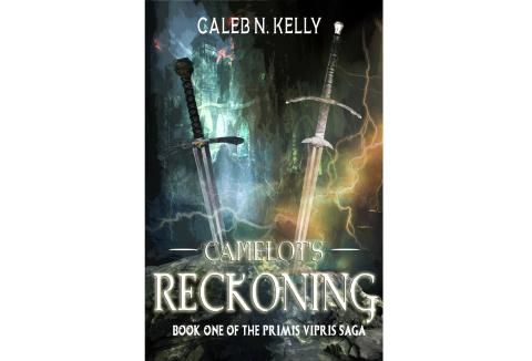 The cover of “Camelot’s Reckoning” is shown.