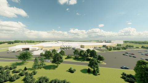 This rendering shows the Nestlé Purina facility in Hartwell. 