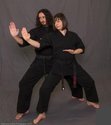 Photo submited/Stephanie Crump photography Chuck and Caroline Cawthon illustrate martial arts movements in a photo. 